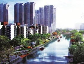 光明港东西河沿街景观换装